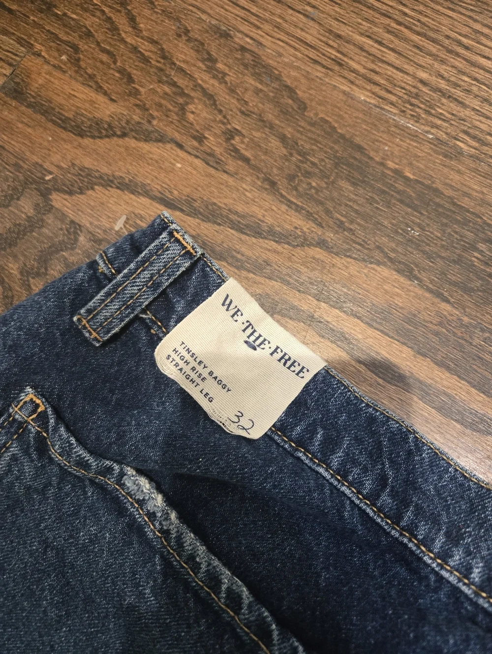 We The Free Tinsley Baggy Jeans Free People NWT Size 32 - Picture 8 of 8